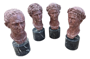 Italian Artist, Emperor Busts, Late 20th Century, Marble, Set of 4