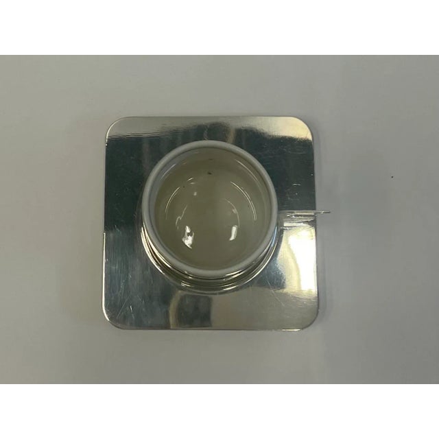 Brazilian Silverplate & Porcelain Demitasse Cups & Saucers -Set of 12 For Sale In Philadelphia - Image 6 of 13