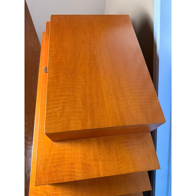 Wood 1980s Baker Furniture Biedermeier Style Burl Wood Chest of Drawers For Sale - Image 7 of 11