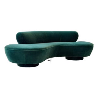 Cloud Serpentine Sofa by Vladimir Kagan for Directional in Mohair For Sale