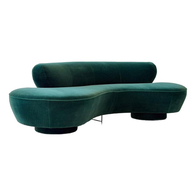 Cloud Serpentine Sofa by Vladimir Kagan for Directional in Mohair For Sale