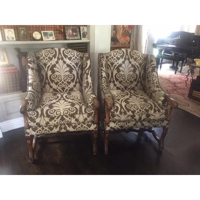 18th Century French Walnut Os Du Muton Arm Chairs - A Pair For Sale - Image 12 of 12