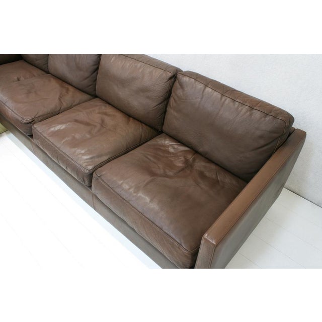 Brown L-Shaped Sofa in Leather by Georg Thams for Vejen Polstermöbelfabrik, Denmark, 1970s For Sale - Image 8 of 18