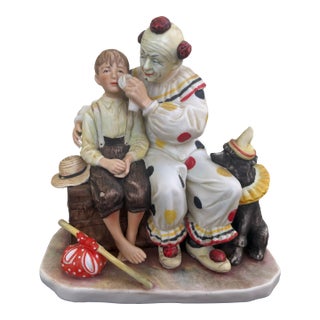 Vintage Gorham “The Runaway” Norman Rockwell Inspired Porcelain Figurine Made in Japan For Sale