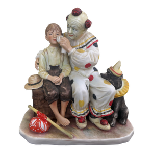 Vintage Gorham “The Runaway” Norman Rockwell Inspired Porcelain Figurine Made in Japan
