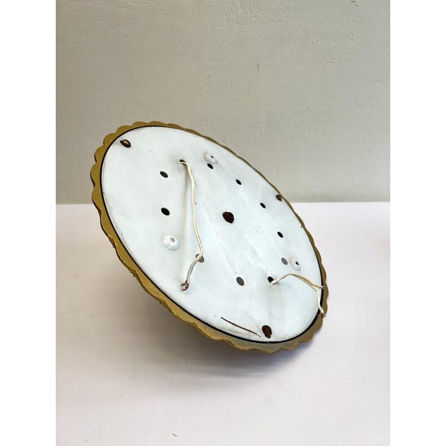 Brass and Cut Glass Flush Mount, 1960s For Sale - Image 9 of 12