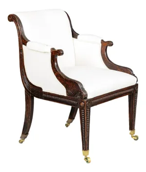 Early 19th Century Regency Faux Rosewood Armchair