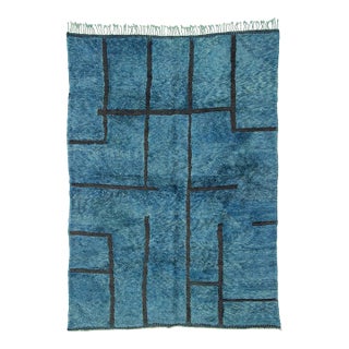 Premium Hand-Knotted Moroccan Wool Rug | 9'5'' X 6'10" | One of a Kind For Sale