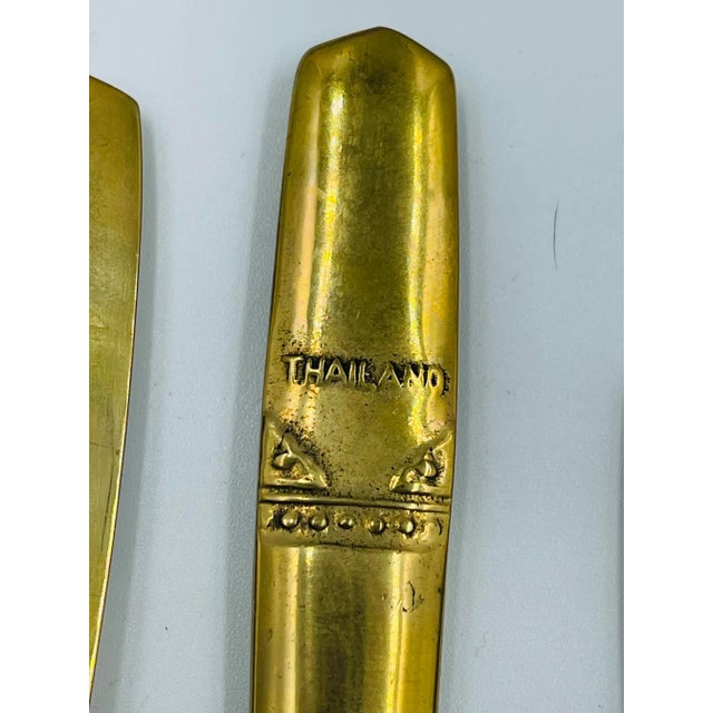 Vintage Mid Century R. Jewelry for First Hotel, Bangkok Flatware Boxed Set - in Original Case.- 30 Pieces For Sale - Image 9 of 11