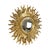 Gold Vintage Gold-Leaf Gilt Sunburst Convex Mirror, 1960s For Sale - Image 8 of 18