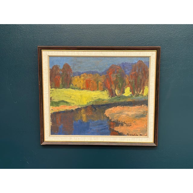 Svän Grandin, Autumn Reflections, 1960s, Oil on Panel, Framed For Sale - Image 9 of 18