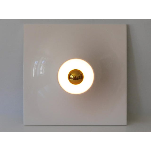 1970s Large Mid-Century Modern Wall Lamps in Fiberglass, 1970s, Set of 3 For Sale - Image 5 of 18