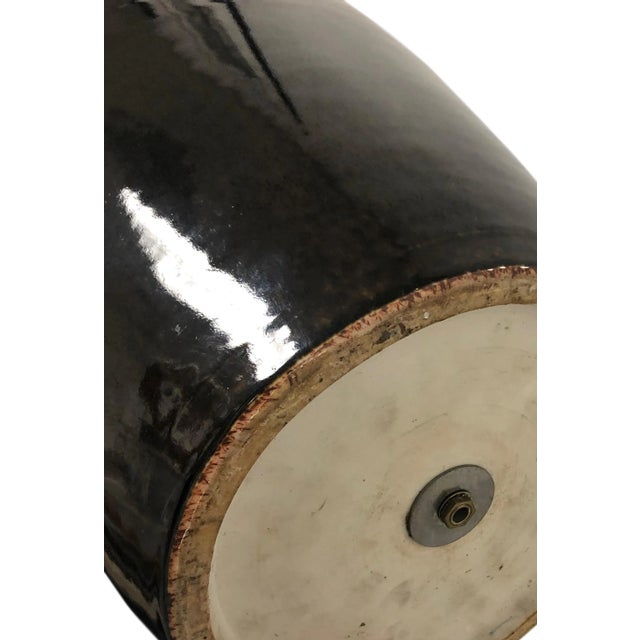 Late 19th Century Large Antique Chinese Blue Flambé Porcelain Lamp For Sale In Tampa - Image 6 of 9