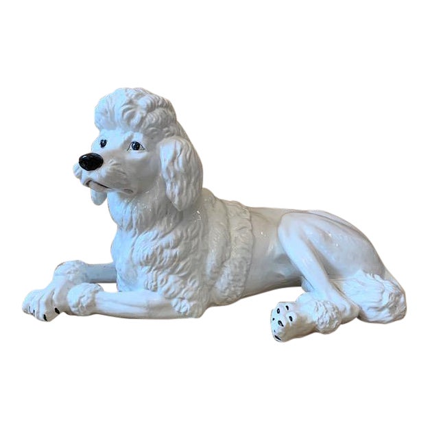Mid 20th Century Italian White Poodle Statue Chairish