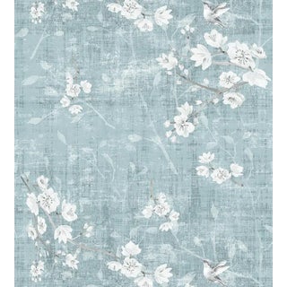 Nicolette Mayer through The House of Scalamandre Blossom Fantasia Wallcovering, Slate For Sale