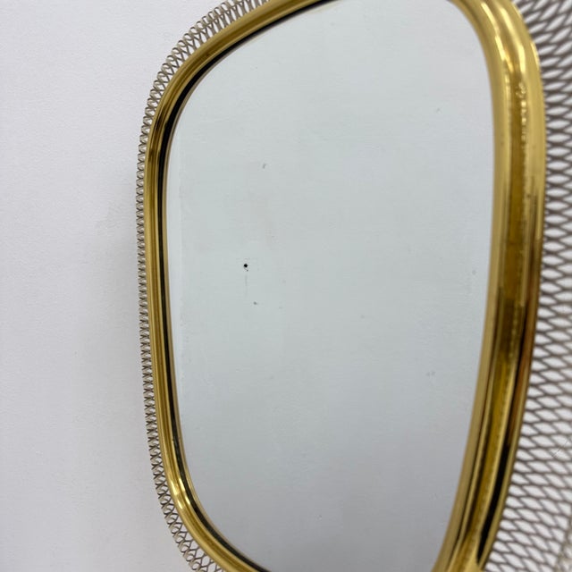 Mid-Century Brass Vanity Table Mirror from Vereinigte Werkstätten, Germany, 1950s For Sale - Image 6 of 18