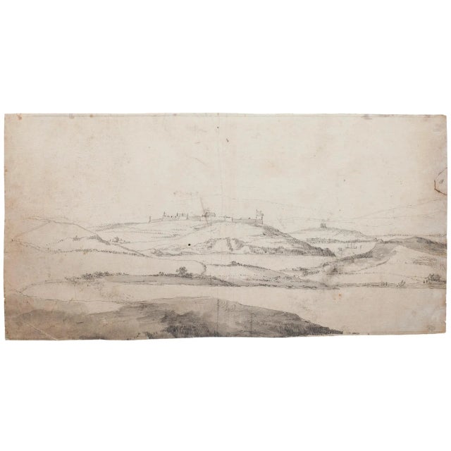 Landscape is an original drawing in ink and watercolor artwork realized by Jan Peeter Verdussen. Good conditions except...