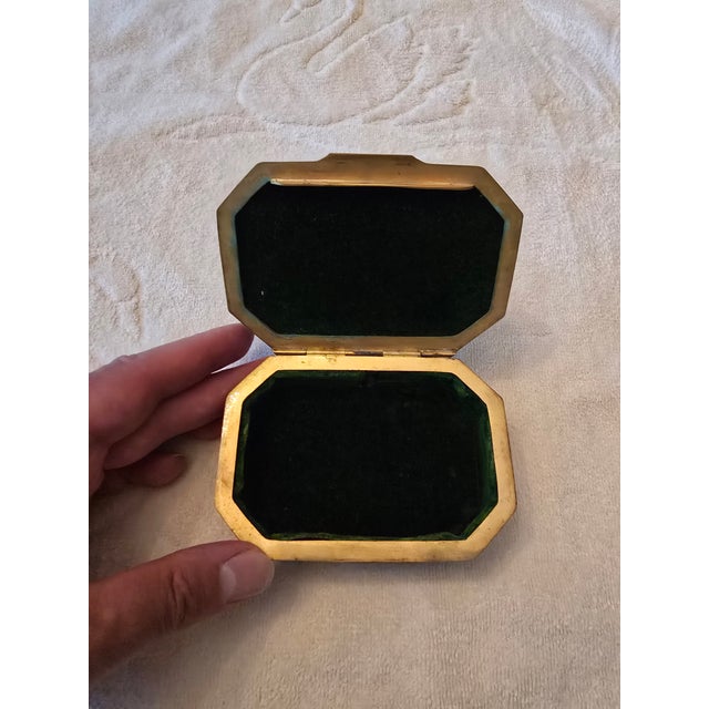 Gemstone Antique Faberge Style Jewelled Sapphire Jewelry Box For Sale - Image 7 of 10