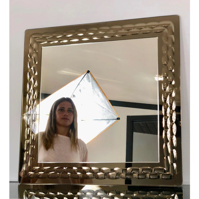 Italian Mid-Century Modern Italian Wall Mirror by Antonio Lupi for Cristal Luxor, 1960s For Sale - Image 4 of 11
