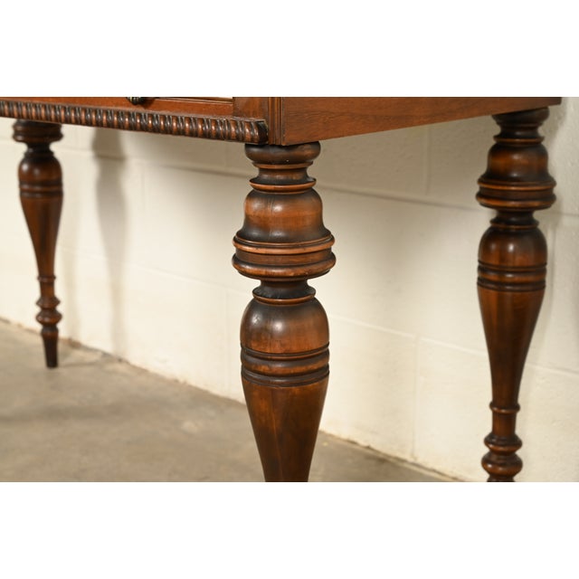 Grand Rapids Chair Co. Antique Victorian Carved Walnut Slant Front Writing Desk, Circa 1930s For Sale - Image 11 of 15