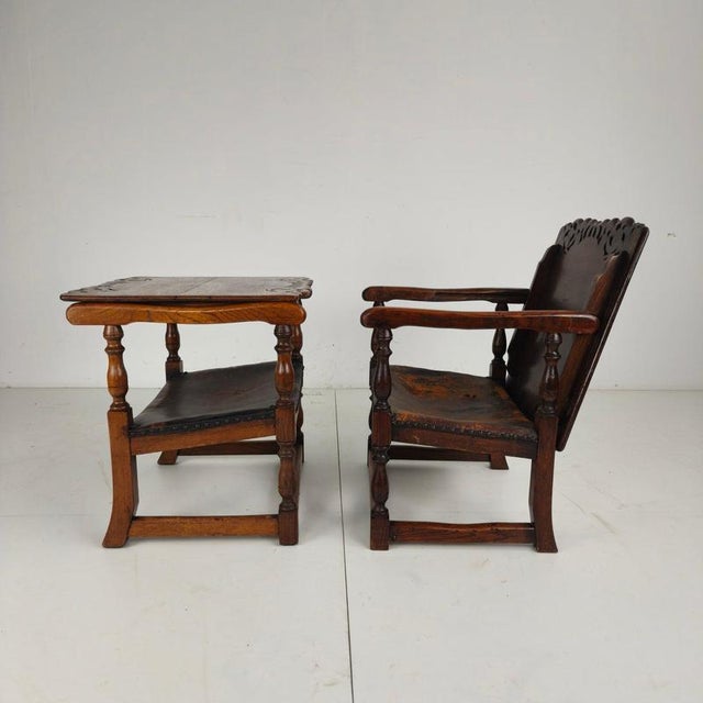 English Jacobean Monk Armchairs from F. Parker & Sons Ltd, Set of 2 For Sale - Image 4 of 17