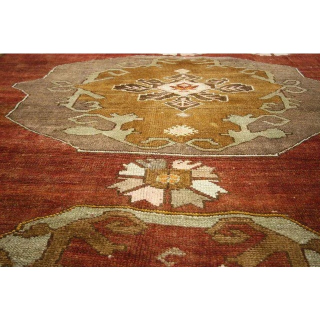 Vintage Turkish Oushak Rug - 06′00 × 10′07 For Sale - Image 4 of 7