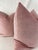 Transitional Velvet in Pink Slipper 22” Pillows- a Pair For Sale - Image 3 of 4