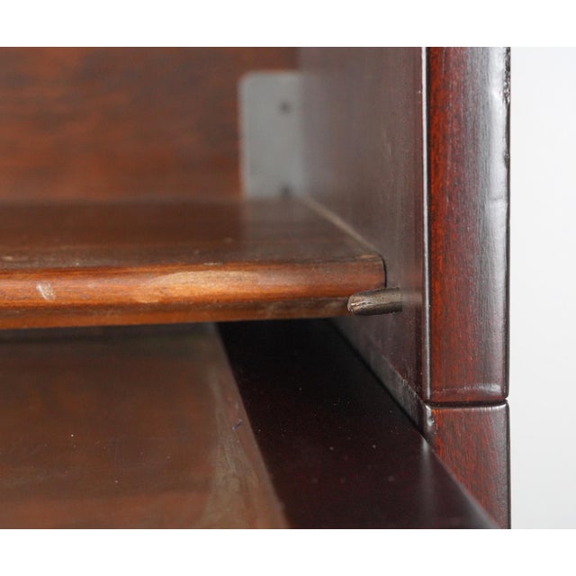 Antique Lundstrom Wooden Barrister Bookcase For Sale - Image 9 of 16