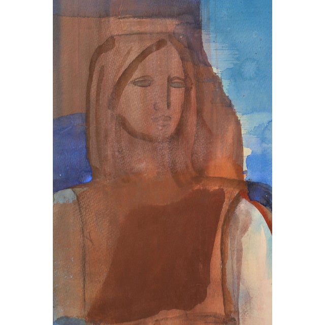 Dzemma Skulme, Folk Girls, 2000s, Watercolor & Paper, in Good conditions. Designed from 2000 This piece has an attribution...