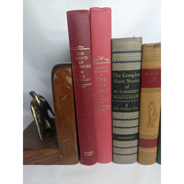 Vintage Literary Classics Library Set of 6 – Red, Green, Tan & Black Hardcover Books For Sale - Image 12 of 14