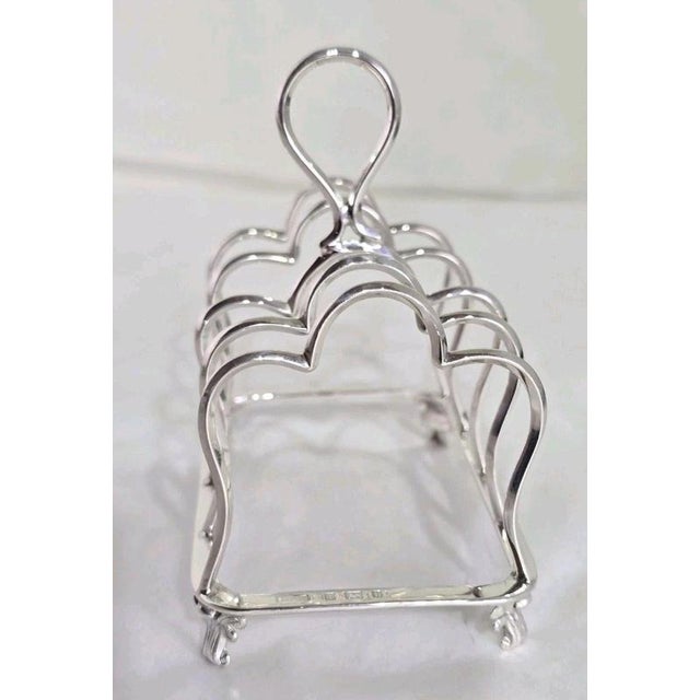 Antique Edwardian Sterling Silver Five-Bar Toast Rack from Marples & Co., 1901 For Sale - Image 9 of 18