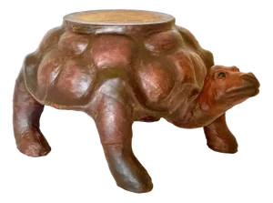 Large Vintage Leather Turtle Figure, 1960s