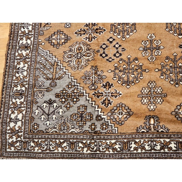 Vintage Persian Bakhtiari Rug, Allover Geometric Pattern, Camelhair & Ivory, 8’ X 11’ For Sale - Image 11 of 12