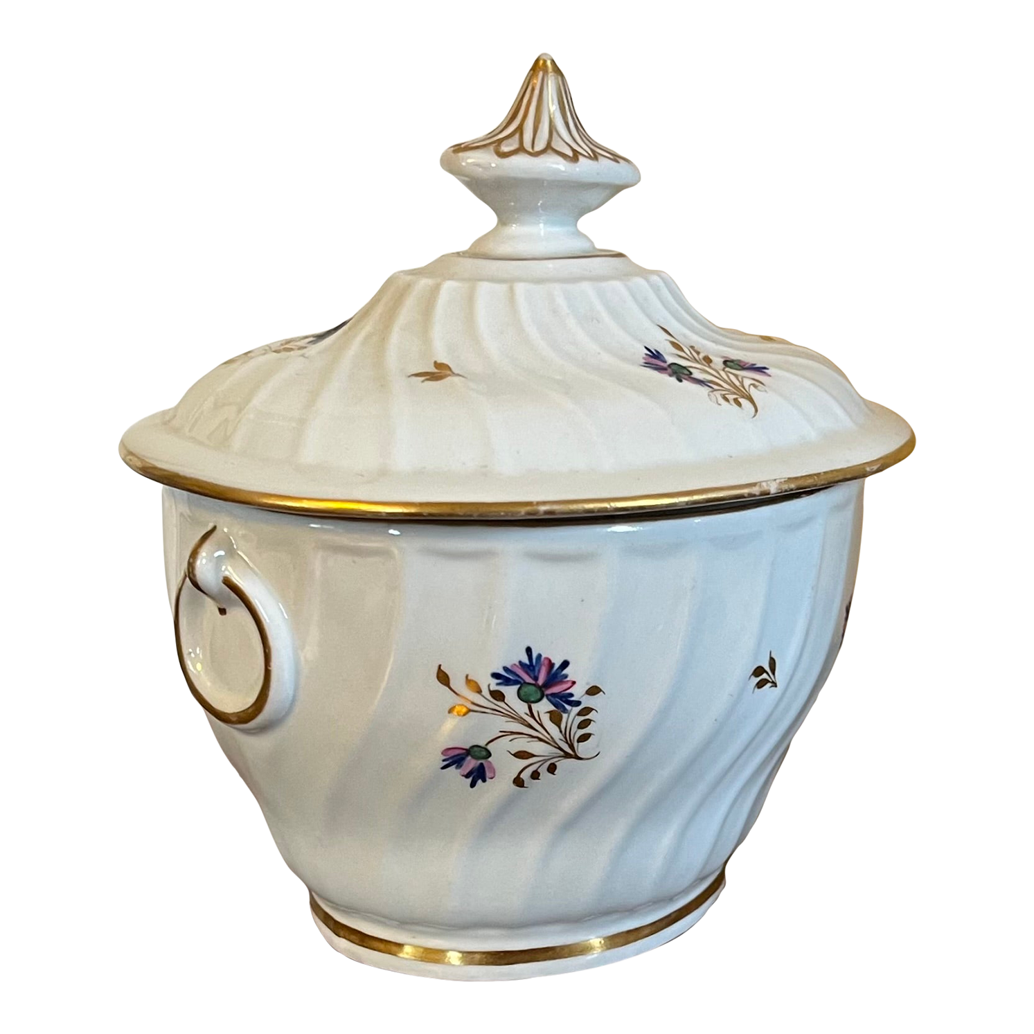 初期Worcester シュガーボウル(1775年頃) Antique 18th Century English George III Worcester Porcelain Sugar