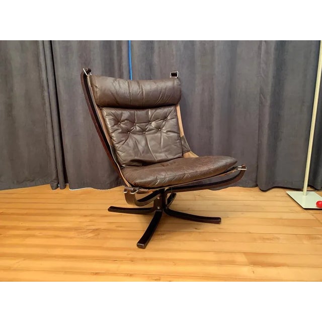 Falcon armchair by Sigurd Ressell for Vatne Möbler from the 1970s In original and good condition. The seat is made of...