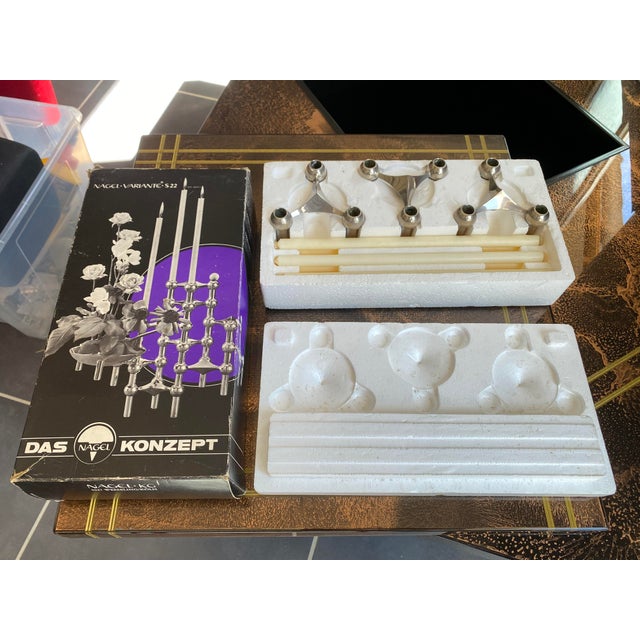 Vintage S22 Candlesticks and Adjustable Candles from NAGEL, 1970, Set of 12 For Sale - Image 10 of 18