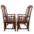 Chinese 20th Century Chinese Rorsewood Carved Armchairs Set For Sale - Image 3 of 13