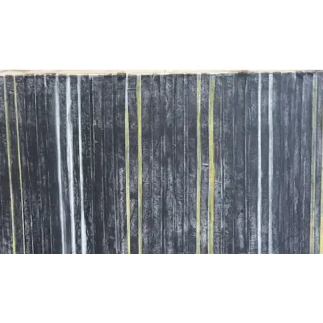 Late 20th Century Vintage American Modern Art - Abstract Stripe Painting With Impasto Paint Texture For Sale - Image 5 of 7
