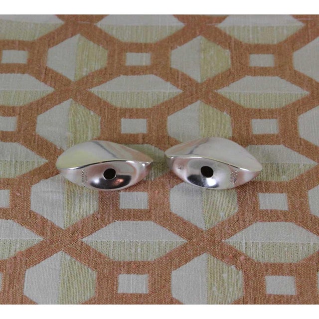 Silver 1960s Sterling Silver Individual Salt & Pepper. For Sale - Image 8 of 18
