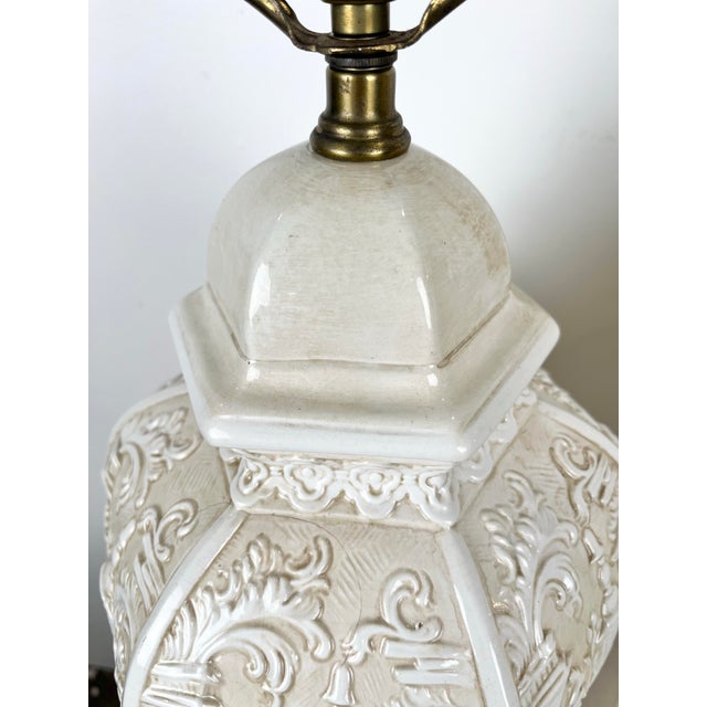 Vintage Italianate Ceramic Lamps- A Pair For Sale - Image 11 of 11