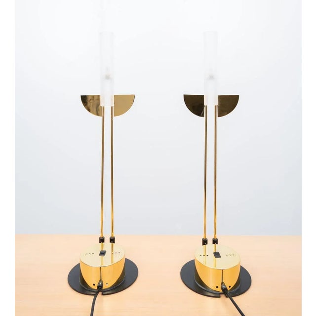 Postmodern Table Lamps Attributed to Giorgetti, Italy, 1980s, Set of 2 For Sale - Image 9 of 18