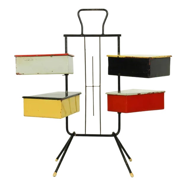 Dutch Sewing Box by Joost Teders for Metalux, 1950s For Sale