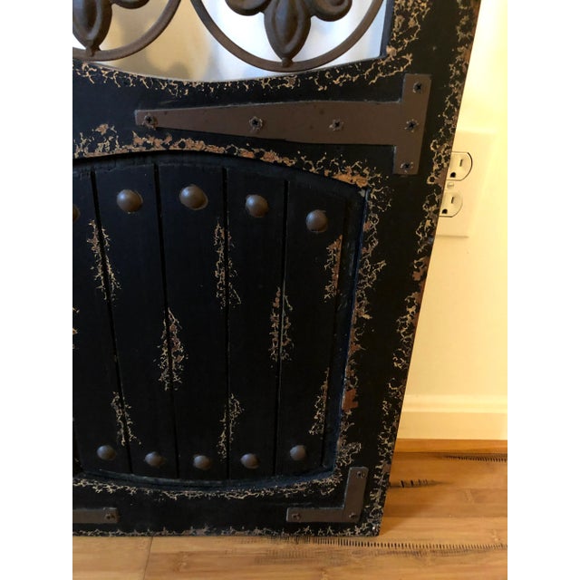 Wood Distressed Wood and Metal Gate For Sale - Image 7 of 11