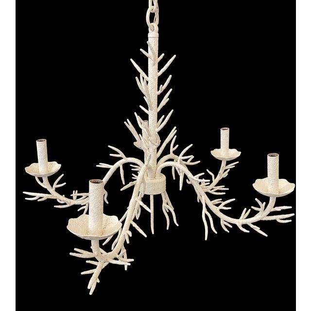 Vintage Coral Five Light Chandelier For Sale - Image 4 of 5