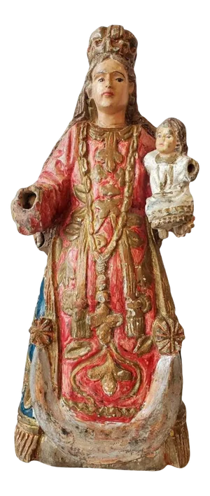Antique Spanish Colonial Carved Santo Altar Figure