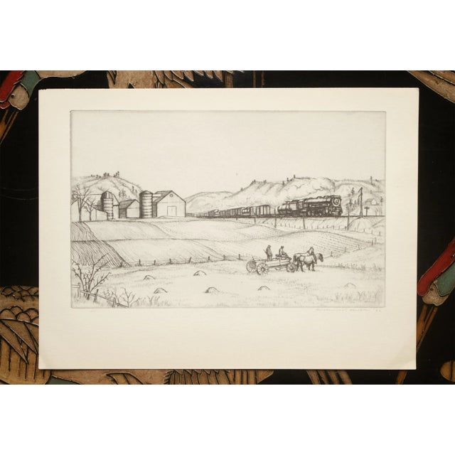 1939 After Andrew Butler "New England Scene", First Edition Period Offset Lithograph For Sale In Dallas - Image 6 of 9
