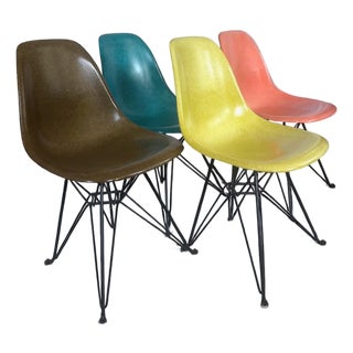 Modernica Case Study Fiberglass Eiffel Side Chairs - Set of 4 For Sale