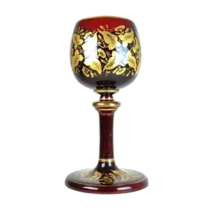 Large 19th Century Ruby Crystal Glass