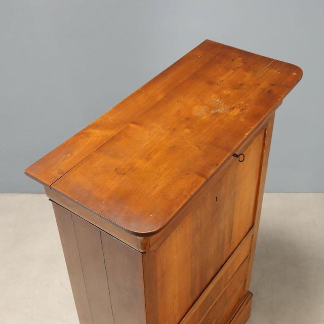 Carlo X Walnut Secretaire with Oak Interiors For Sale - Image 12 of 15