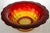 Stunning large vintage eleven inch centerpiece (serving dish) amber to red art glass bowl with a wide scallop rim and...